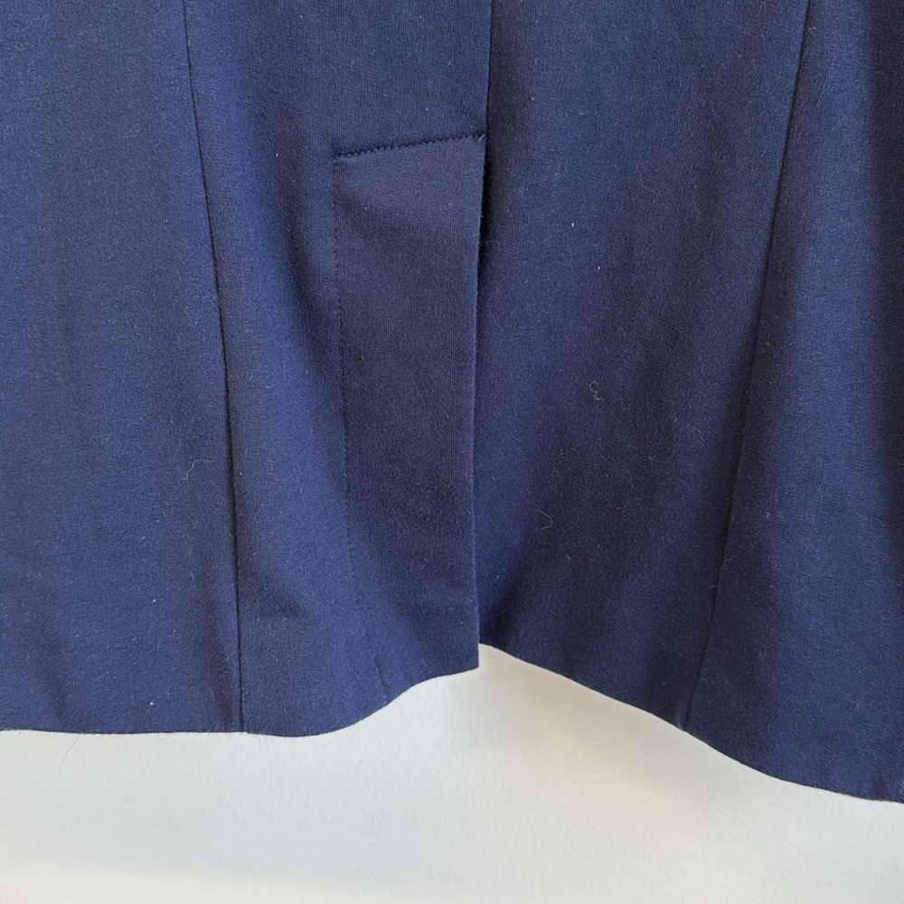 MODCLOTH fine and sandy NAVY ONE BUTTON‎ soft BLAZER JACKET large - Picture 10 of 14